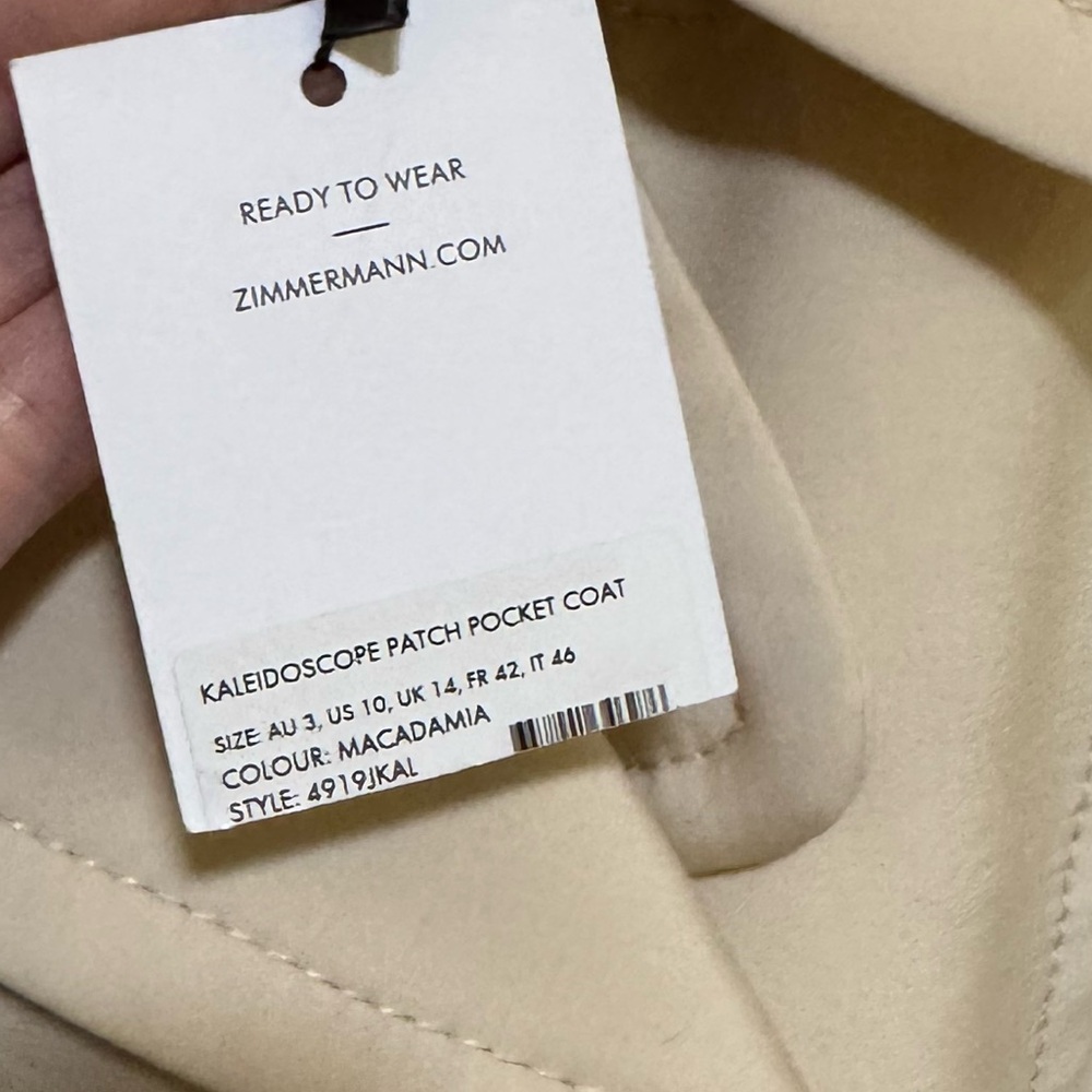 Zimmermann Cream Trench Coat - Picture 4 of 8